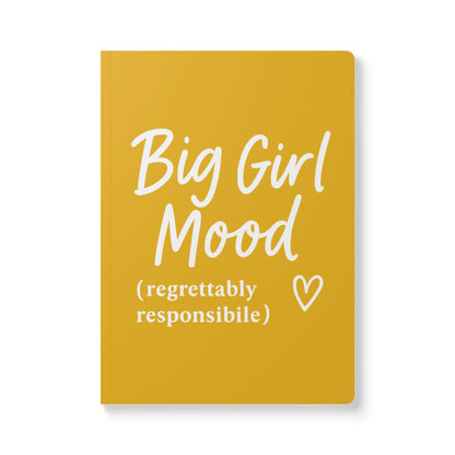 Honey Yellow Big Girl Mood A5 Lined Journal
