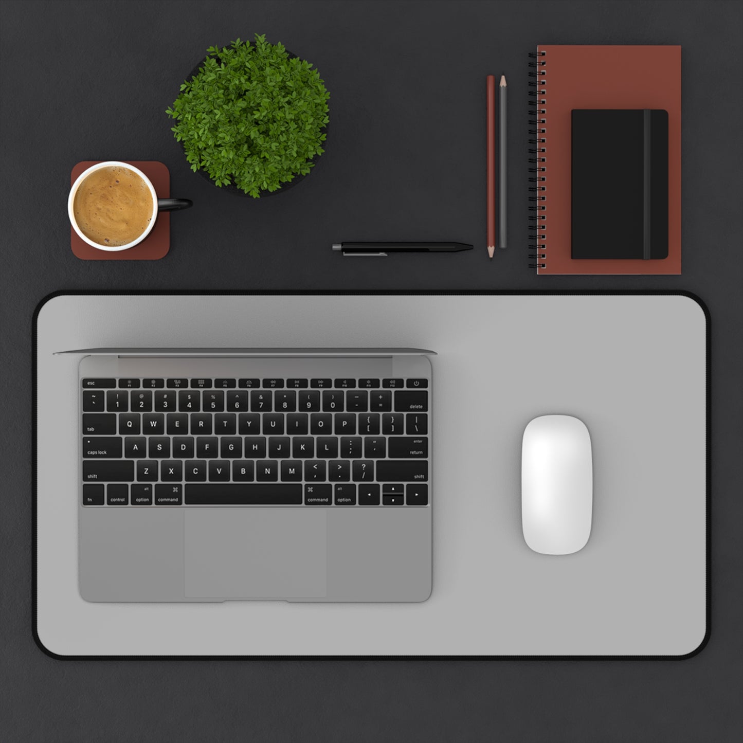 Grayscale Desk Mat Color Coordinated Collection (12x18, 12x22, 16x32)