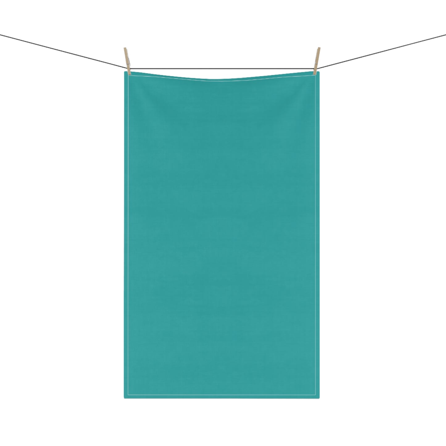 Deep Aqua Cotton Twill Tea Towel 18 x 30