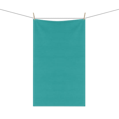 Deep Aqua Cotton Twill Tea Towel 18 x 30