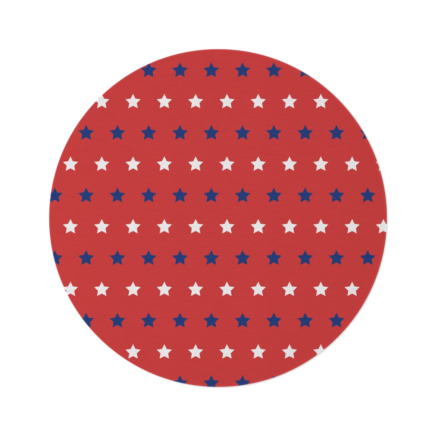 Red, White and Blue Stars Round Rug 60 Inch Patriotic Area Rug