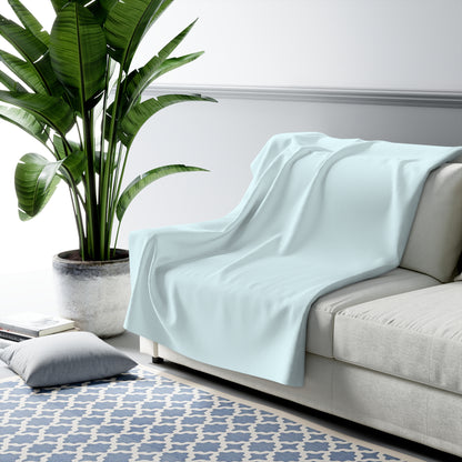 Ocean Blue Sherpa Fleece Blanket Cozy Plush Throw 3 Sizes Soft Warm Blanket
