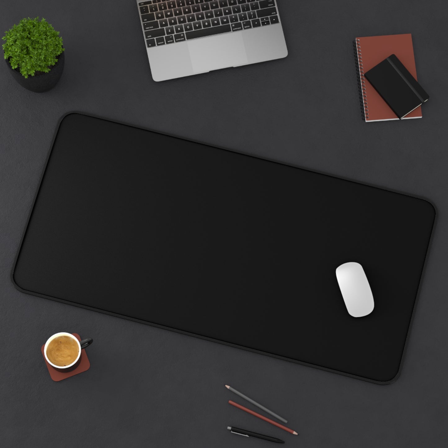 Black Desk Mat Color Coordinated Collection (12x18, 12x22, 16x32)