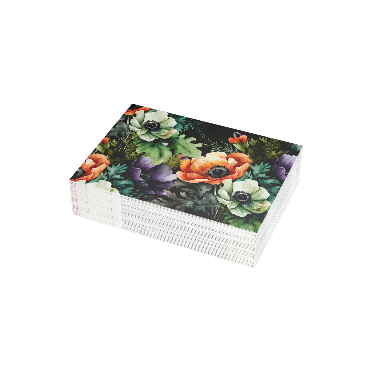 Decorated Floral Postcards Botanical Floral Postcard Set