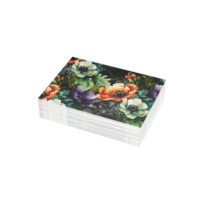 Decorated Floral Postcards Botanical Floral Postcard Set