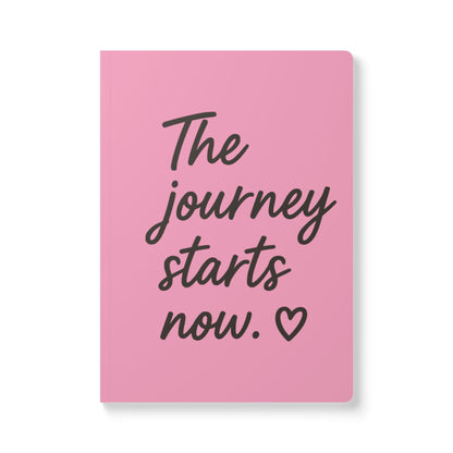 Light Pink The Journey Starts Now A5 Lined Journal