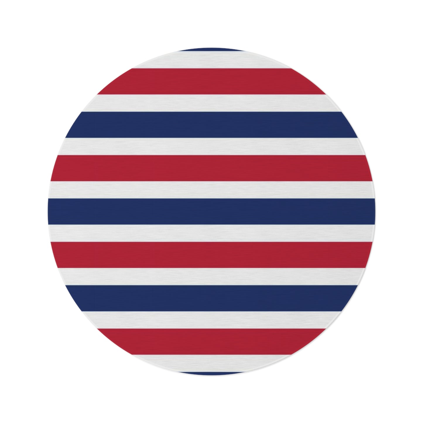 Red, White and Blue Stripe Round Rug 60 Inch Patriotic Area Rug