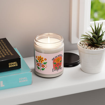 Find the Beauty 9 oz Candle Inspirational Floral Soy Candle