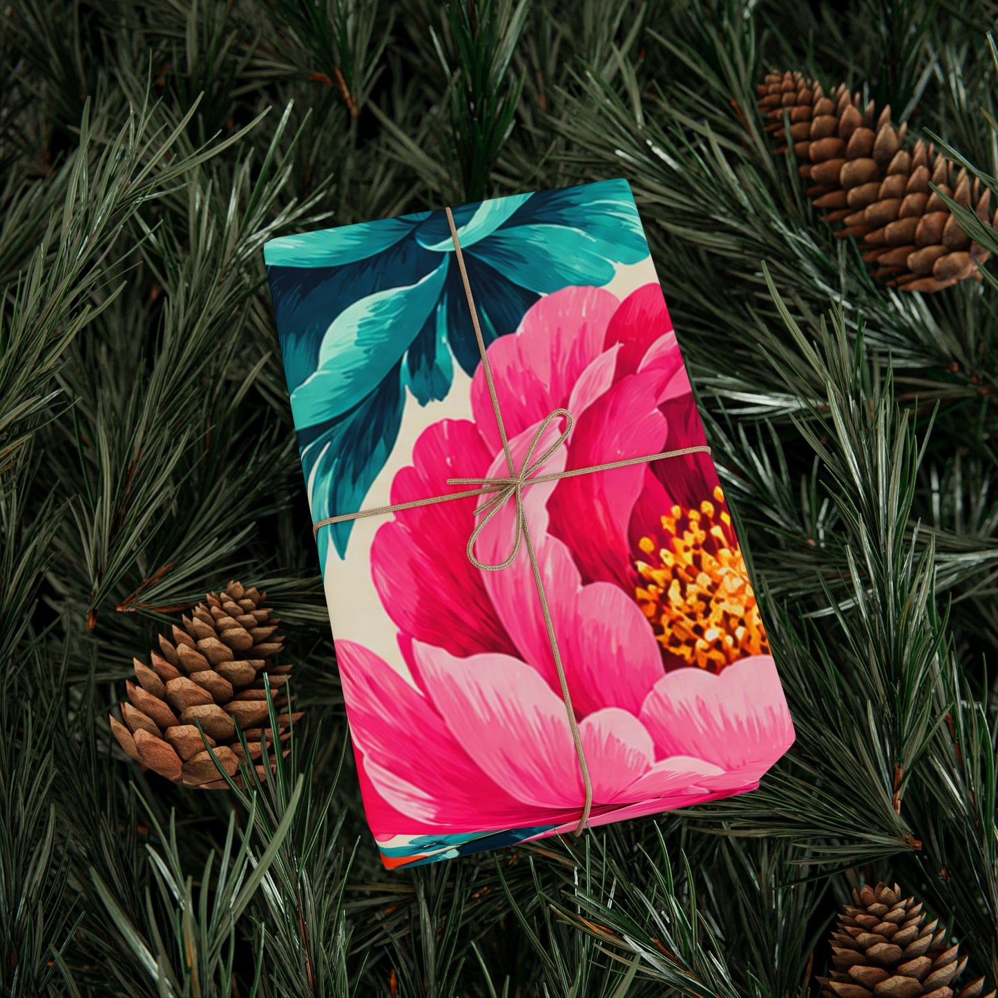 Dreamy Floral Wrapping Paper 3 Sizes Matte or Glossy Floral Gift Wrap