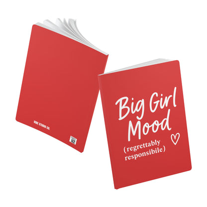 True Red Big Girl Mood A5 Lined Journal