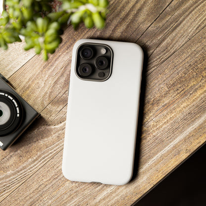 White Tough Cell Phone Case Matte or Glossy Protective Case iPhone Samsung