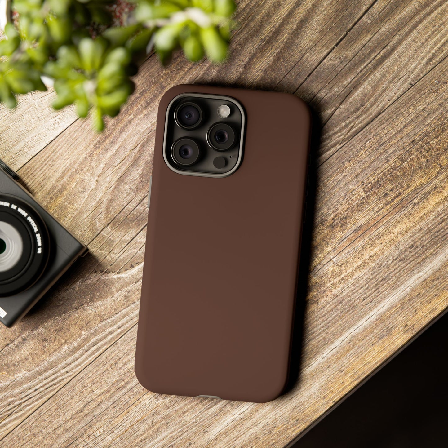 Chocolate Brown Tough Cell Phone Case Matte or Glossy Protective Case iPhone Samsung
