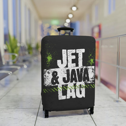 Jet Lag and Java Luggage Cover Travel Suitcase Cover