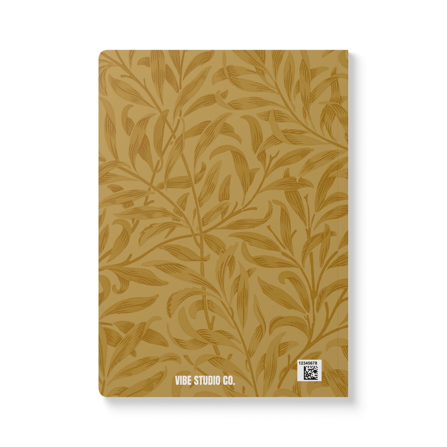 Muted Gold Leaves A5 Lined Journal Minimal Botanical Notebook | Coordinated Collection
