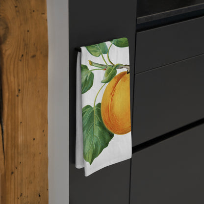 Peach Kitchen Tea Towel Cotton Dish Towel Fruit Design Decorative Towel