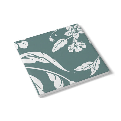 Dusty Blue Floral Ceramic Coaster Coordinated Collection