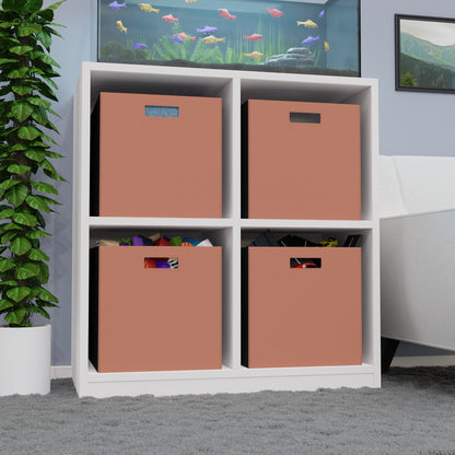 Terracotta Felt Storage Box Foldable Organizer Bin Home Storage Basket