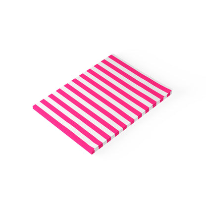 Pink Stripe Sticky Notes (7 Sizes)