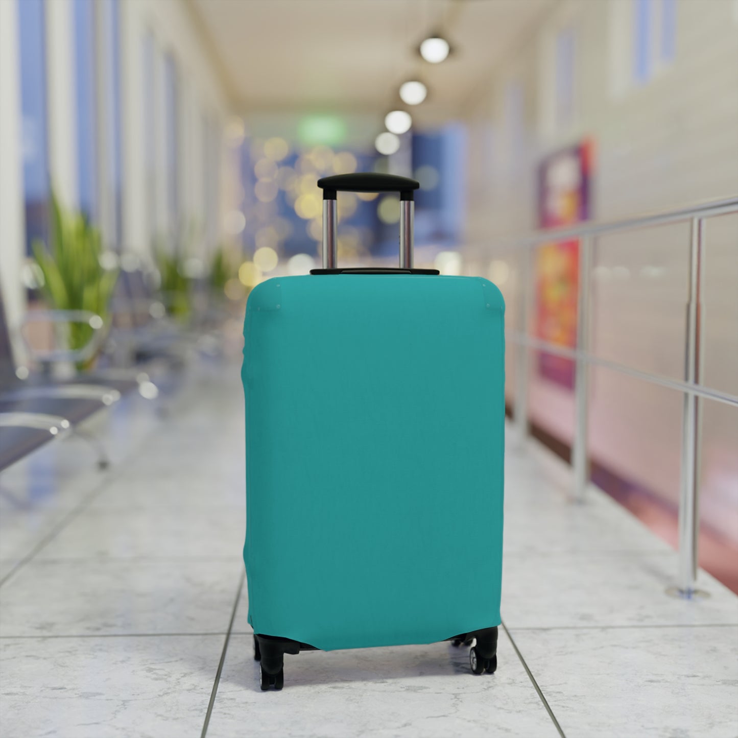 Deep Aqua Luggage Cover Travel Suitcase Cover Protective Stretch Cover