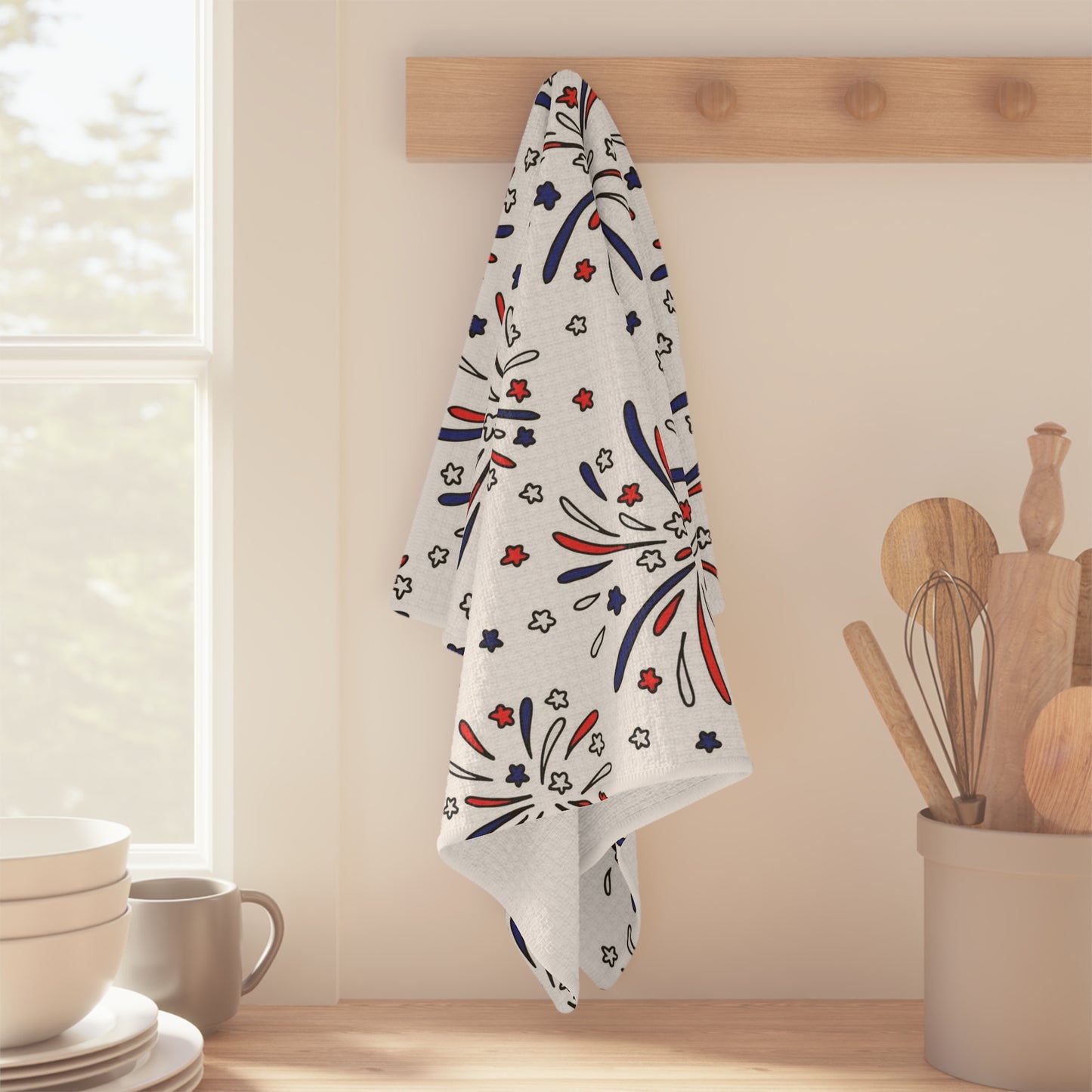 Fireworks Microfiber Tea Towel