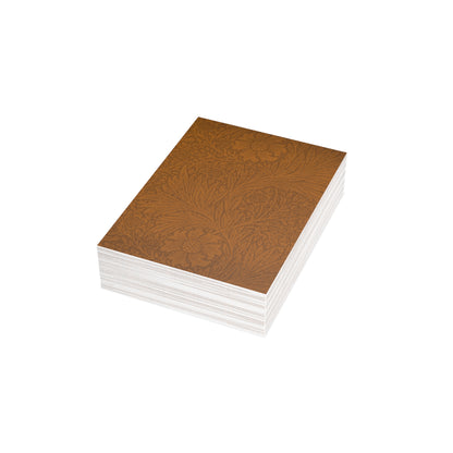 Saddle Tan Floral Postcard Set Pack of 10, 30 or 50 w/ Envelopes | Coordinated Collection