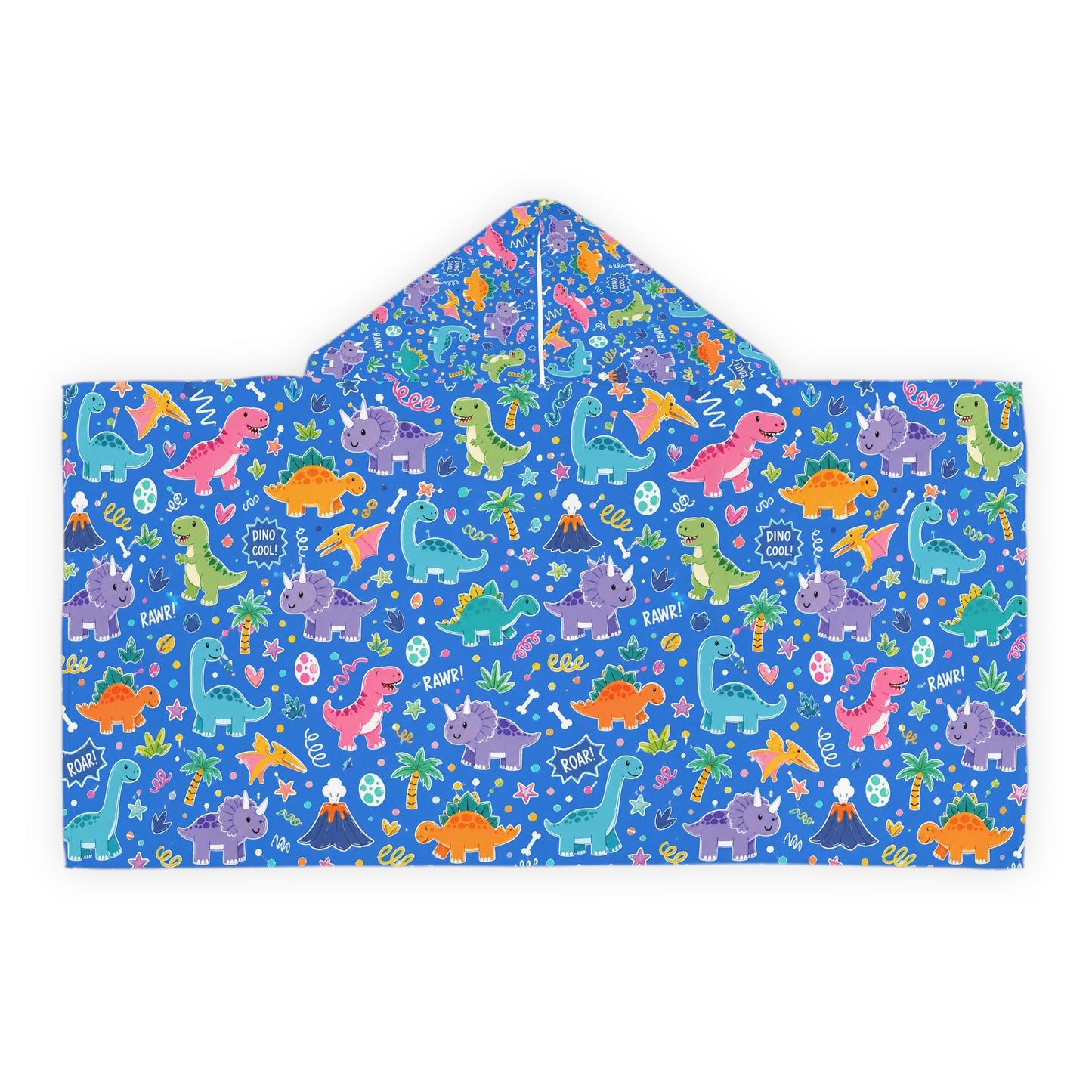 Blue Dino Baby/Kid Hooded Towel Dinosaur Bath Towel