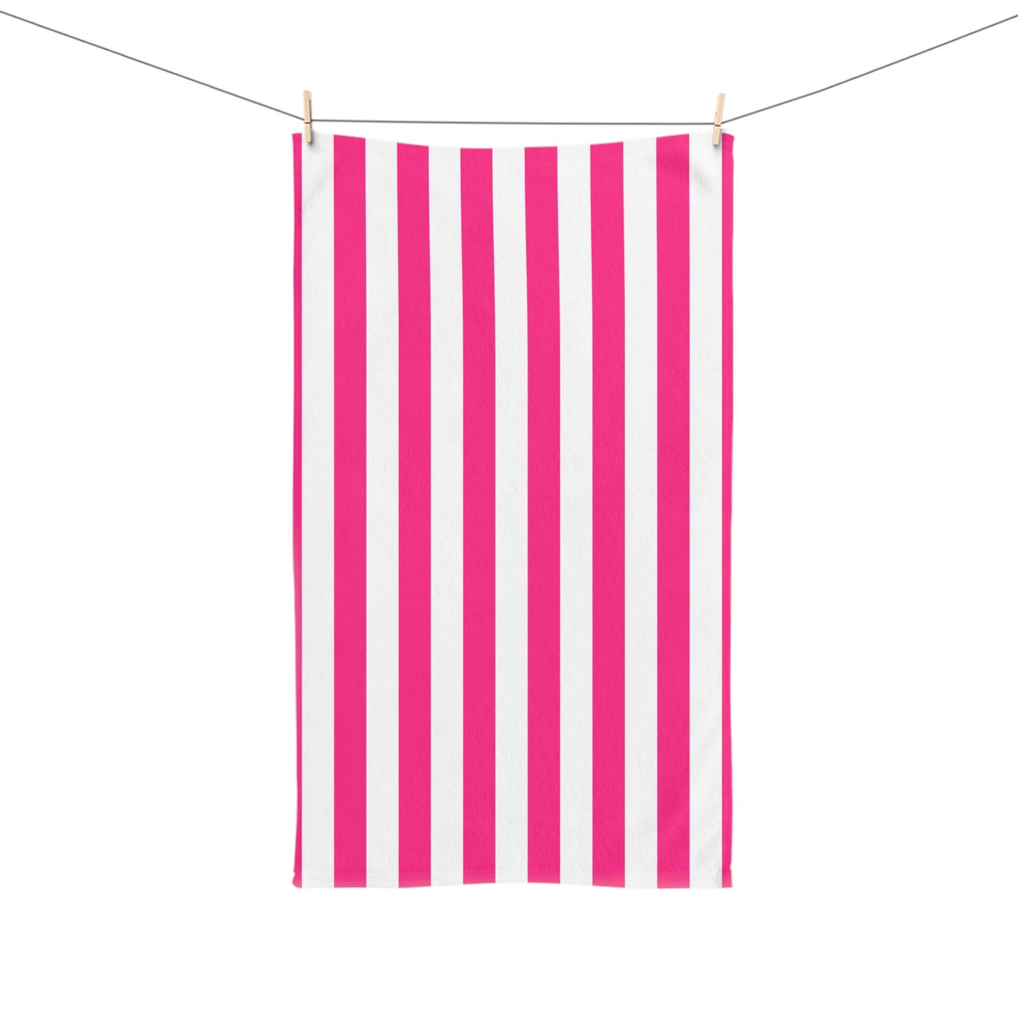 Pink Stripe Hand Towel Pink Bathroom Hand Towel