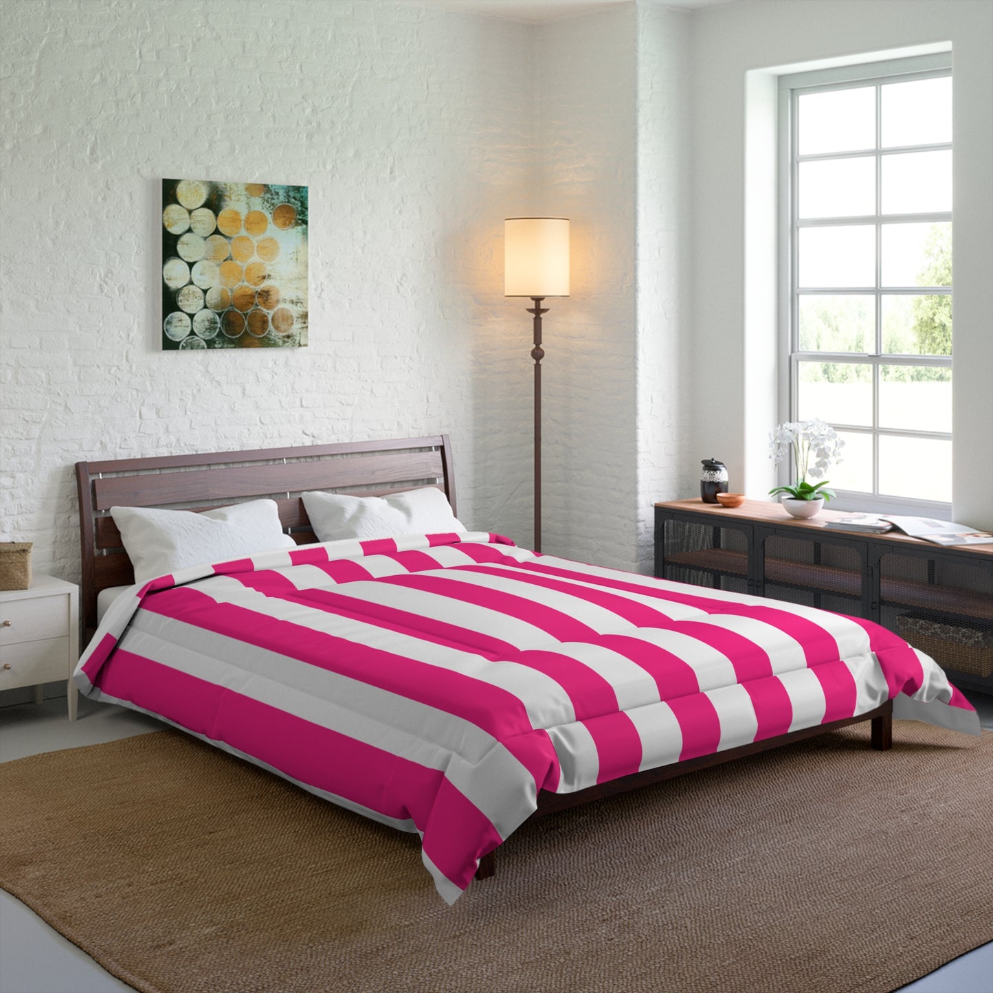 Pink Stripe Comforter Pink and White Striped Comforter Bedding