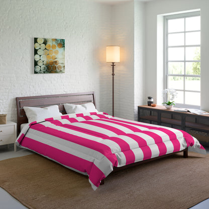 Pink Stripe Comforter Pink and White Striped Comforter Bedding