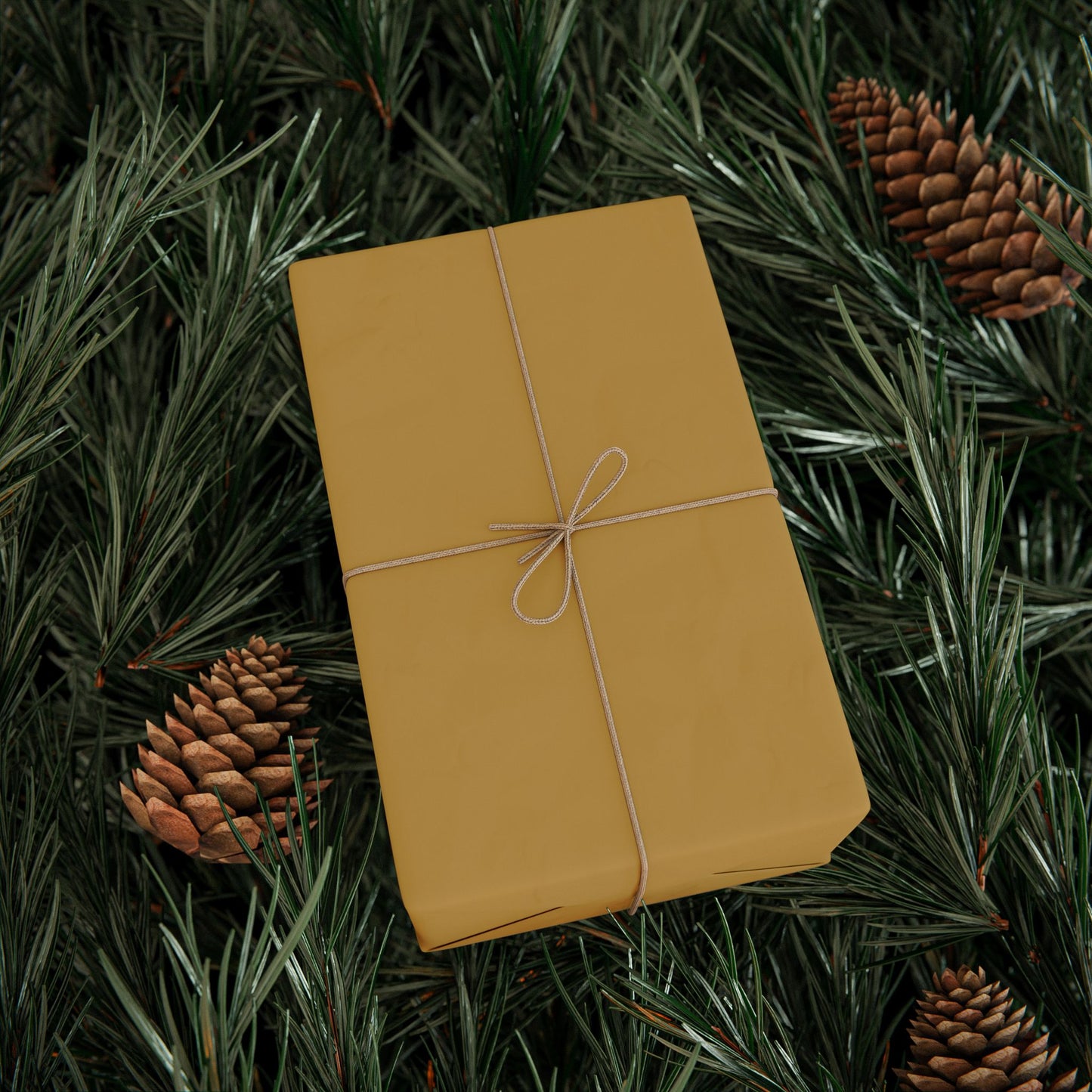 Muted Gold Wrapping Paper Matte or Glossy Gift Wrap 3 Sizes Fine Art Paper