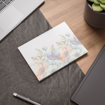 Decorated Floral Sticky Notes Botanical Floral Post It Notes (7 Sizes)