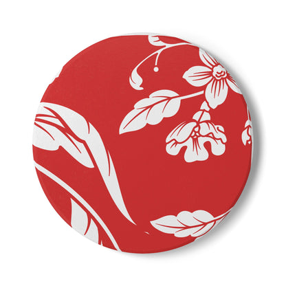True Red Floral Ceramic Coaster Coordinated Collection