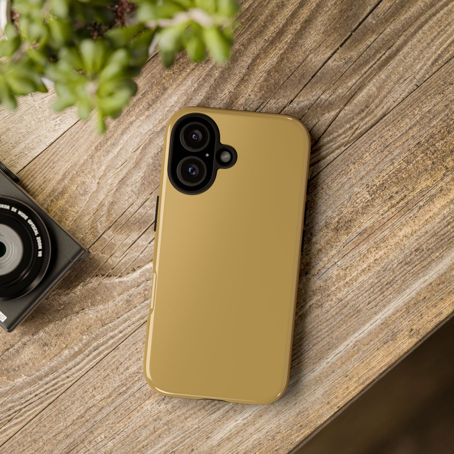Muted Gold Tough Cell Phone Case Matte or Glossy Protective Case iPhone Samsung