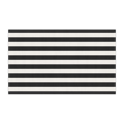 Black Stripe Cotton Twill Tea Towel 18 x 30