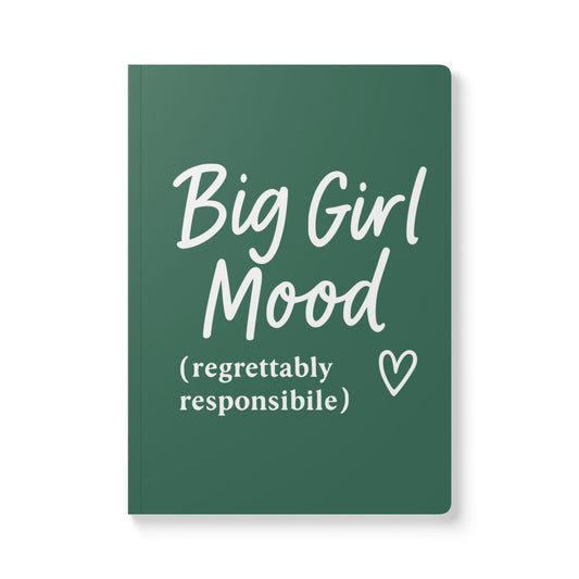Leaf Green Big Girl Mood A5 Lined Journal