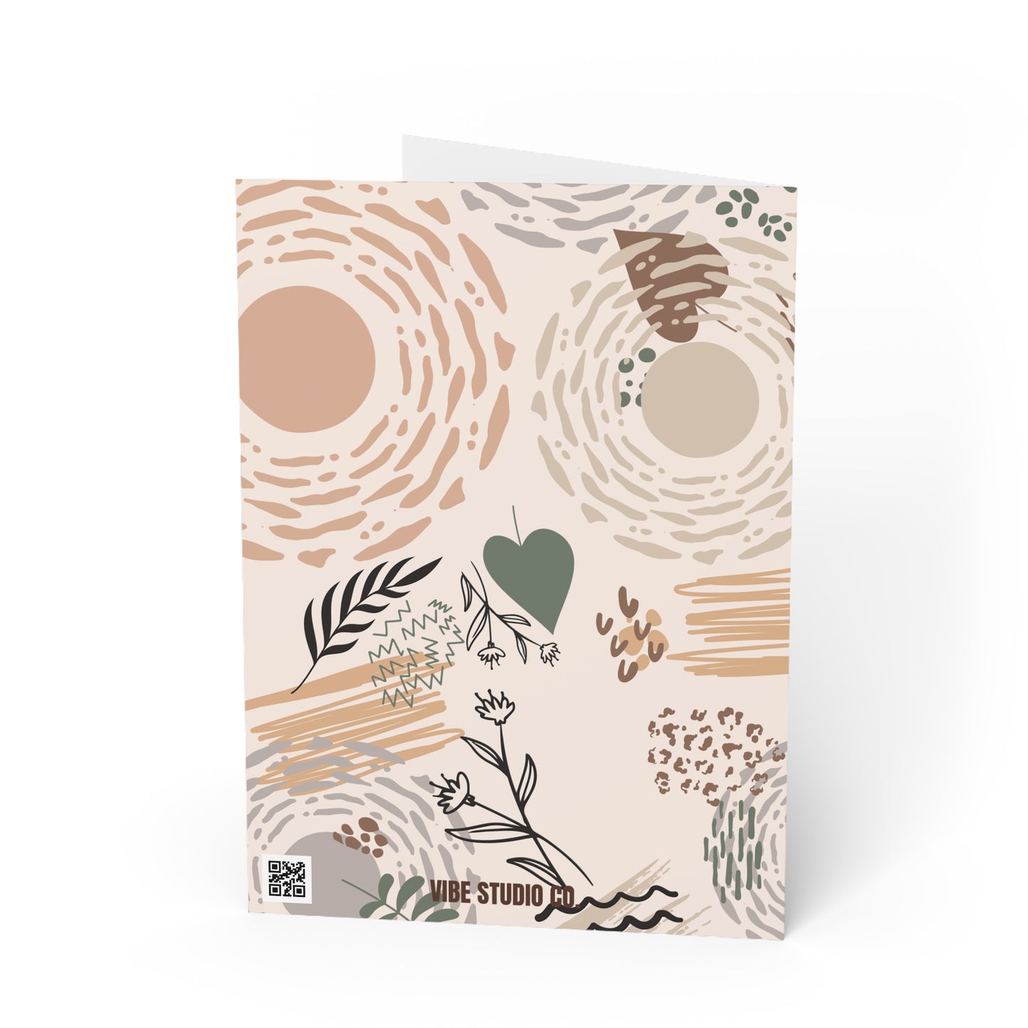 Neutral Flow Note Cards Minimal Botanical Stationery Set