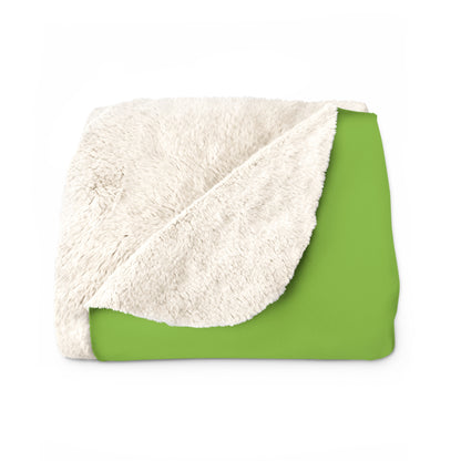 Muted Lime Sherpa Fleece Blanket Cozy Plush Throw 3 Sizes Soft Warm Blanket