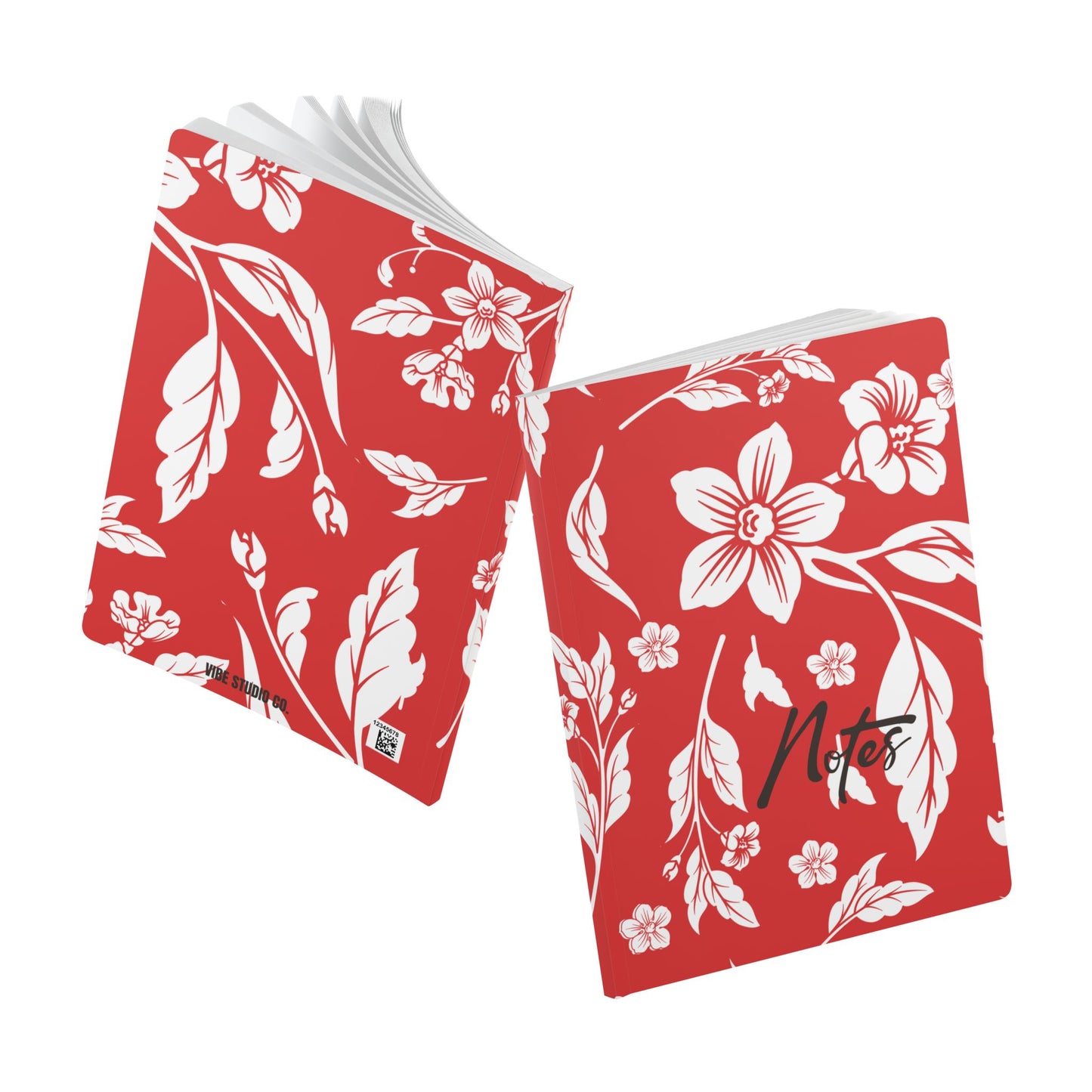 True Red Floral A5 Lined Journal Coordinated Collection