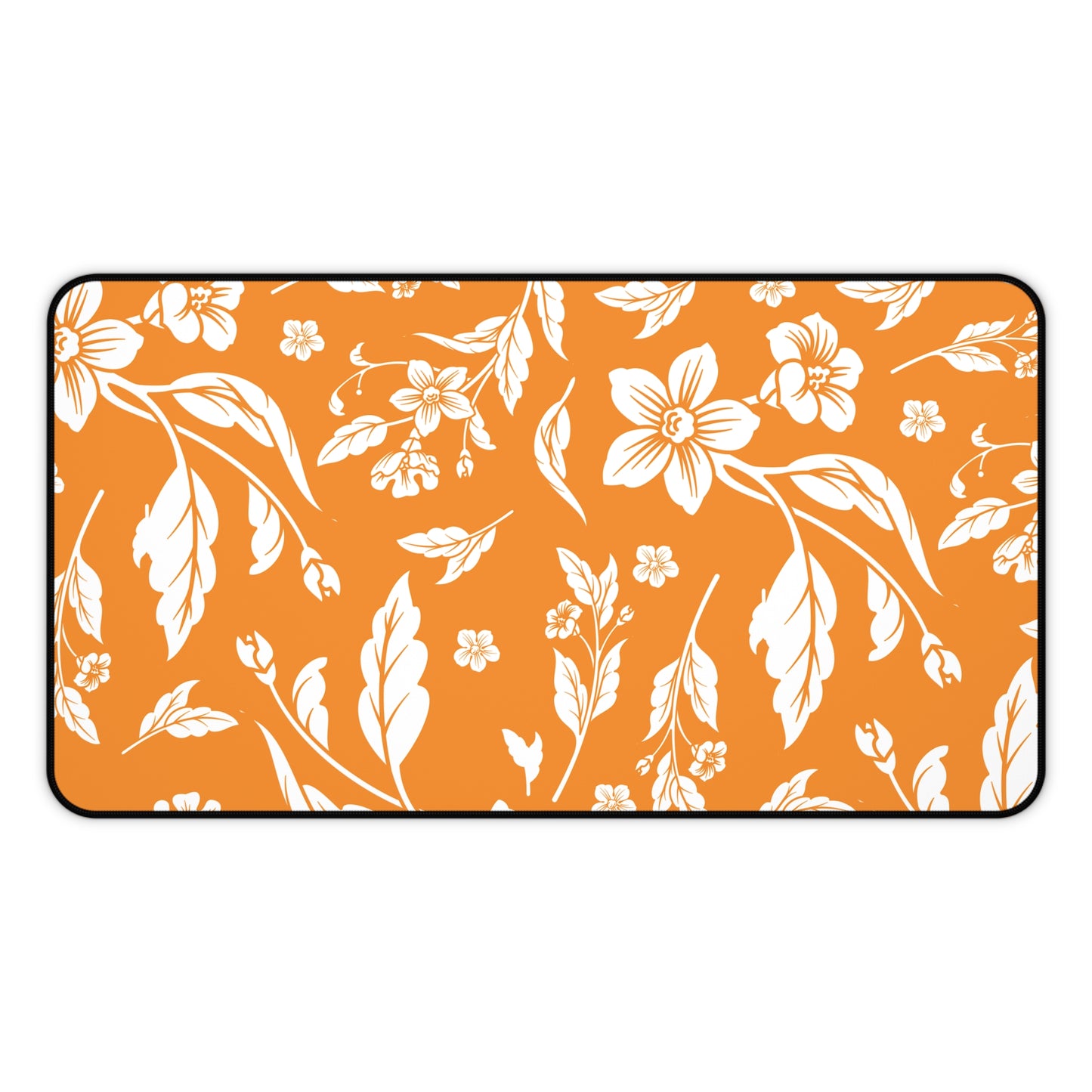 Tangerine Floral Desk Pad (12x18, 12x22 or 16x32)