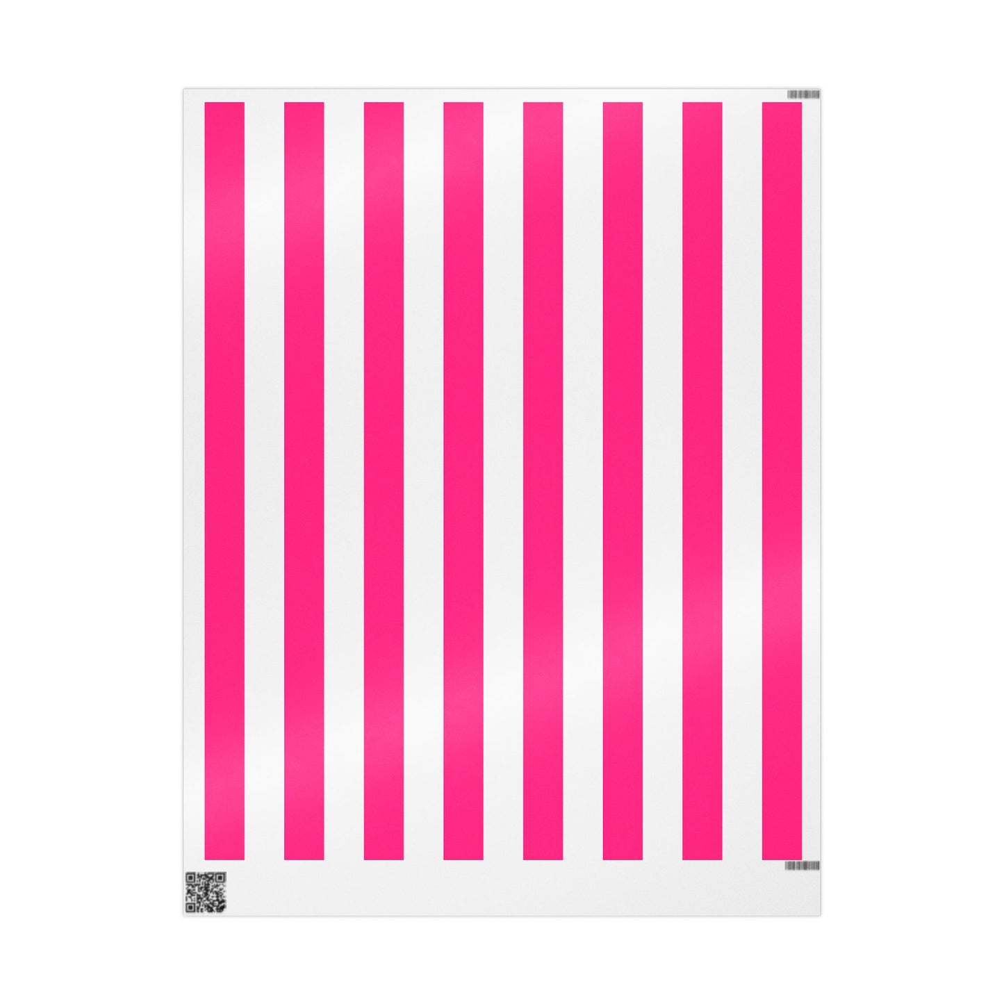 Pink Stripe Wrapping Paper, Matte or Glossy (3 Sizes)