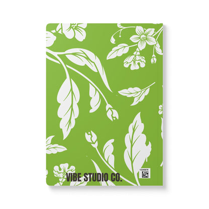 Lime Green Floral A5 Lined Journal Coordinated Collection