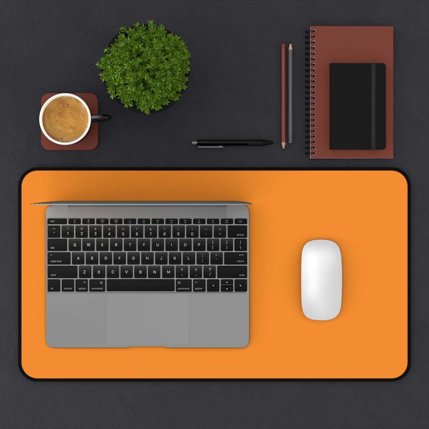 Tangerine Desk Mat Color Coordinated Collection (12x18, 12x22, 16x32)