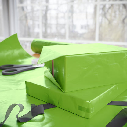 Muted Lime Wrapping Paper Matte or Glossy Gift Wrap 3 Sizes Fine Art Paper