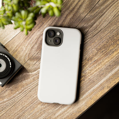 White Tough Cell Phone Case Matte or Glossy Protective Case iPhone Samsung