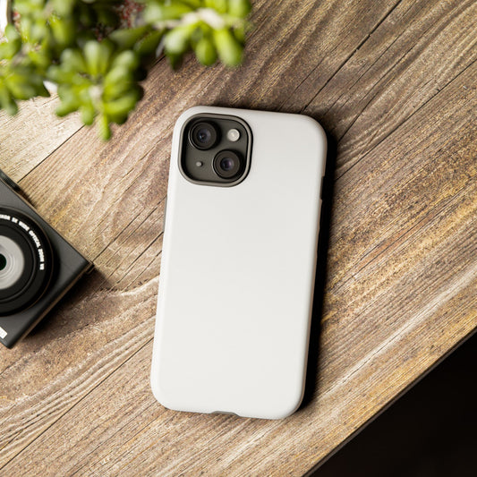 White Tough Cell Phone Case Matte or Glossy Protective Case iPhone Samsung