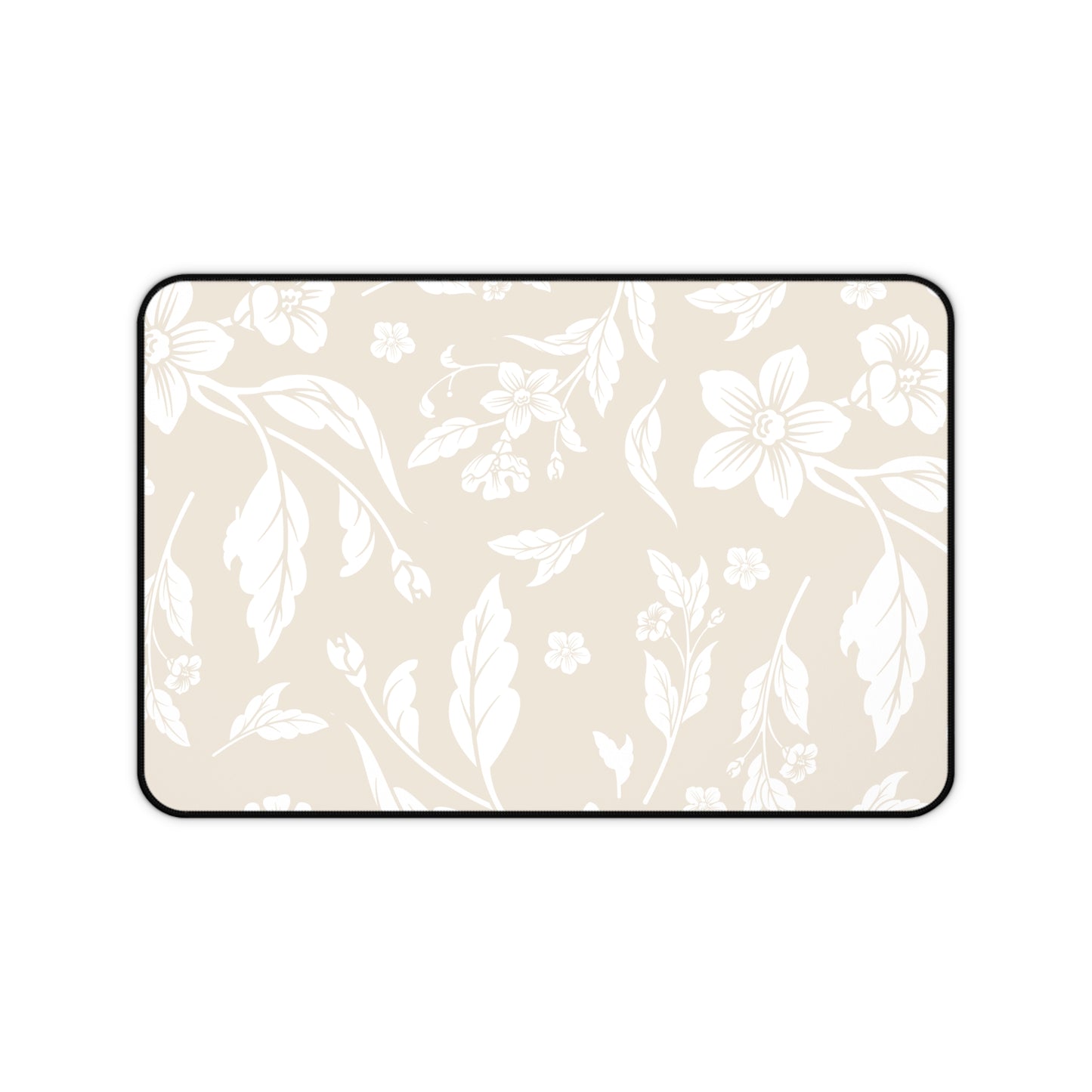 Cream Latte Floral Desk Pad (12x18, 12x22 or 16x32)