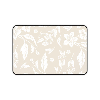Cream Latte Floral Desk Pad (12x18, 12x22 or 16x32)