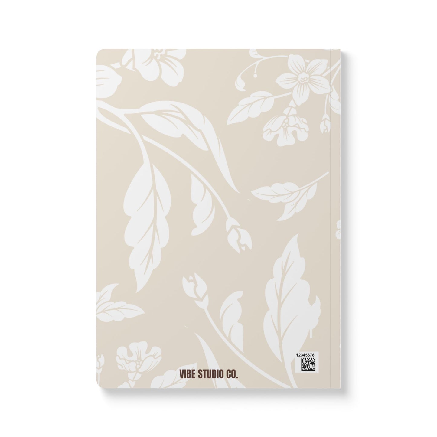 Latte Cream Floral A5 Lined Journal Coordinated Collection