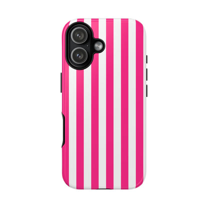 Pink Stripe Tough Phone Case for iphone or Samsung
