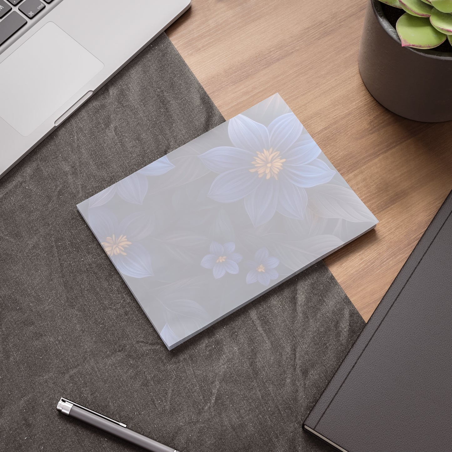 Blue Floral Heaven Sticky Notes Blue Floral Post It Notes (7 Sizes)